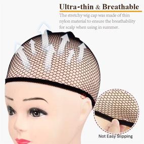 6pcs Stretchable Elastic Wig Hair Cap Net For Cosplay Wigs Hair Accessories