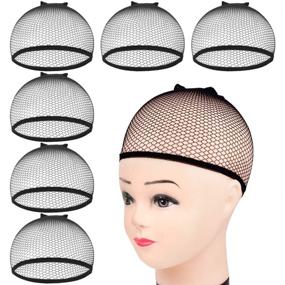  MORGLES Wig Cap, 6pcs Mesh Net Wig Caps Weaving Hair