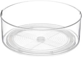 img 4 attached to 🔄 Streamline Your Kitchen Storage with the Home Intuition Round Plastic Lazy Susan Turntable Food Storage Container!