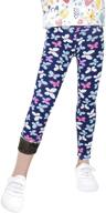 👖 zukocert girls' clothing leggings in cashmere fleece - set of 2, size 140 logo