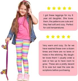 img 3 attached to 👖 ZukoCert Girls' Clothing Leggings in Cashmere Fleece - Set of 2, Size 140