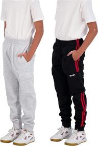 img 3 attached to 👖 Универсальные черные угольные атлетические спортивные брюки Hind для мальчиков с карманами: функциональный комфорт для активного образа жизни