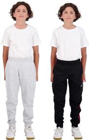 img 1 attached to 👖 Универсальные черные угольные атлетические спортивные брюки Hind для мальчиков с карманами: функциональный комфорт для активного образа жизни