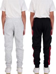 img 2 attached to 👖 Универсальные черные угольные атлетические спортивные брюки Hind для мальчиков с карманами: функциональный комфорт для активного образа жизни