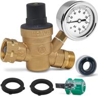 morvat rv water pressure regulator with gauge valve: camper, trailer essential kit with bonus screwdriver, washers, and tape logo