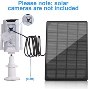 img 2 attached to 🌞 A-ZONE Солнечная панель для уличных беспроводных солнечных камер, обеспечивающая непрерывное питание для вашей солнечной батареи камеры, черная