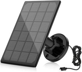 img 4 attached to 🌞 A-ZONE Solar Panel for Outdoor Solar Powered Wireless Cameras, Enabling Continuous Power for Your Solar Battery Camera, Black