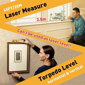 img 3 attached to 📐 PREXISO 2-in-1 Laser Measure and Magnetic Level, 65ft Laser Distance Measure with Built-in 8-inch Aluminum Alloy Torpedo Level