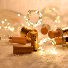 img 1 attached to Ehome Wine Bottle Lights with Cork - 12 Pack Starry Fairy Lights for Party Christmas Decoration Halloween Wedding - Warm White