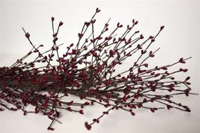 img 1 attached to CWI Gifts Garland 4 Feet Burgundy Seasonal Decor for Wreaths, Garlands & Swags