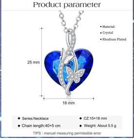 img 3 attached to 💎 SEO-Optimized Gift: Crystal Necklace for Her - Love Heart Pendant for Mom, Wife - Birthday, Graduation, Bridesmaid Gifts for Women, Teen Girls