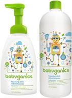 🍼 babyganics 16oz foaming dish and bottle soap with refill kit - original version logo