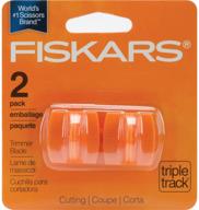 ✂️ fiskars triple track high-profile replacement blades-straight 2/pkg: premium quality cutting blades for precise results logo