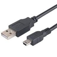 💻 high-quality usb interface cable for canon powershot cameras & camcorders - fast charging & data transfer - black logo