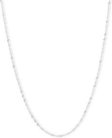 img 2 attached to 0 5Mm Diamond Singapore Chain Necklace Boys' Jewelry