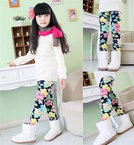 img 3 attached to 🌈 Adorable Toddler Winter Christmas Leggings: Vibrantly Rainbow Girls' Clothing for Ultimate Leggings Style!