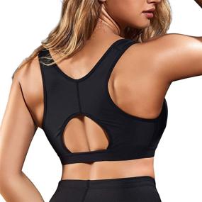 img 3 attached to 🩺 BRABIC Women's Adjustable Strap Front Closure Racerback Sports Support Bra - Wirefree Post-Surgical