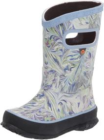 img 4 attached to Boys' Bogs Rainboot Rain Marble Print Boots