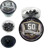 🔴 100x premium hard mix rubber steel balls: 50 cal. paintballs for shooting training, home defense & self defense with 50 caliber pistols logo