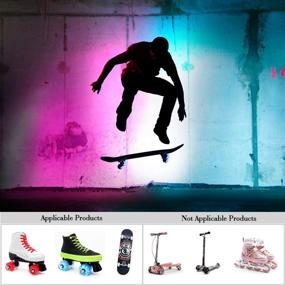 img 3 attached to 🎡 iBccly Luminous Roller Skate Wheels with Bearings - Enhanced Luminosity | Double Row Skating and Skateboard Roller Skates Accessories | Transparent Flashing Universal Wheels