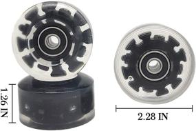 img 2 attached to 🎡 iBccly Luminous Roller Skate Wheels with Bearings - Enhanced Luminosity | Double Row Skating and Skateboard Roller Skates Accessories | Transparent Flashing Universal Wheels