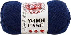 img 1 attached to 🧶 Пряжа Lion Brand Wool-Ease Hometown в темно-синем цвете: высококачественная и универсальная пряжа для ваших творческих проектов