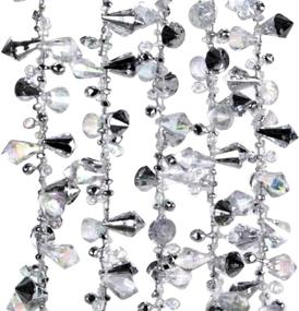 img 2 attached to 🎄 Kurt Adler Iridescent and Silver Beaded Garland 9 Feet Long - 2022 Trendy Holiday Décor
