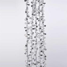 img 1 attached to 🎄 Kurt Adler Iridescent and Silver Beaded Garland 9 Feet Long - 2022 Trendy Holiday Décor