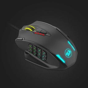 img 3 attached to 🐉 Redragon M908 Impact RGB LED MMO Mouse: 12,400 DPI, 20 Programmable Buttons - High Precision Gaming Mouse