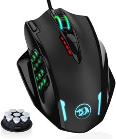 img 4 attached to 🐉 Redragon M908 Impact RGB LED MMO Mouse: 12,400 DPI, 20 Programmable Buttons - High Precision Gaming Mouse