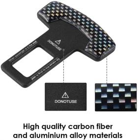 img 1 attached to 2Pcs ATDIAG Car Seat Belt Clips - Universal Carbon Fiber Alarm Stoppers for Car Seat Belt Buckles, Auto Metal Belt Plugs with Silencing Function