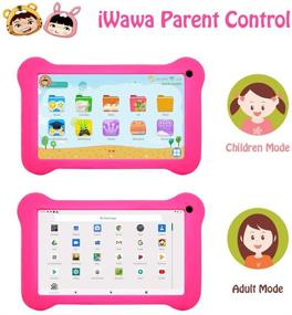 img 2 attached to 📱7-дюймовый детский планшет Android 9.0 с Wi-Fi | Сертифицирован GMS | 2 ГБ + 16 ГБ | Родительский контроль