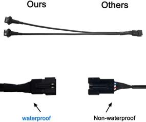 img 1 attached to Расширительная проводка для подсветки LED-лентой - 2шт. Вилка Y для светодиодных акцентных лент 5050 LED SMD RGB NEON на мотоциклах, квадроциклах, автомобилях - многоцветный разветвитель для неоновых полосок