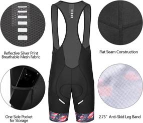 img 3 attached to 🚴 Przewalski Men's Cycling Bib Shorts with 4D Padded and Convenient Phone Pockets – Ideal Biking Bicycle Shorts for Enhanced Comfort