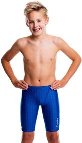 img 2 attached to Boys' Swim Jammers - Size 21 to 🏊 32 Shorts in Black, Navy, and Blue - Flow Accelerate