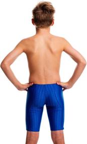 img 1 attached to Boys' Swim Jammers - Size 21 to 🏊 32 Shorts in Black, Navy, and Blue - Flow Accelerate