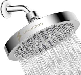 img 4 attached to 💦 SparkPod Shower Head: High Pressure Rain with Luxury Modern Chrome Look, Tool-less 1-Min Installation - Perfect Adjustable Replacement for Bathroom Shower Heads