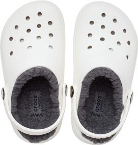 img 1 attached to Crocs Classic Lined Fuzzy Slippers Boys' Shoes : Clogs & Mules