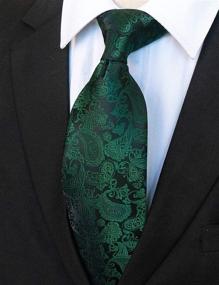 img 1 attached to 👔 JEMYGINS Paisley Wedding Hankerchief Men's Accessories: Ties, Cummerbunds, and Pocket Squares