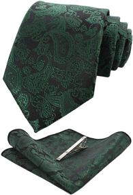 img 3 attached to 👔 JEMYGINS Paisley Wedding Hankerchief Men's Accessories: Ties, Cummerbunds, and Pocket Squares