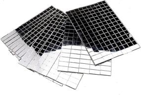 img 4 attached to Self-Adhesive Real Glass Craft Mini Square Round Mirrors Mosaic Tiles - Micro Trader