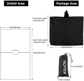 img 1 attached to 🌧️ AGPTEK Reusable Rain Ponchos for Adults: Hooded Ponchos with Pouch, Perfect for Hiking and Camping