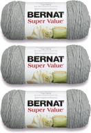 soft grey3 bernat 164053-53046 super value solid yarn logo