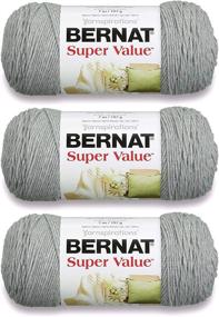 img 1 attached to Мягкая Серая3 Пряжа Bernat 164053-53046 Super Value Solid