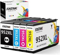 быстрозагружаемые переработанные картриджи чернил fastink hp 952 xl 952xl high yield для принтера officejet pro 8710 8720 7740 8740 7720 8715 8702 (черный, голубой, пурпурный, желтый, 4 штуки) логотип