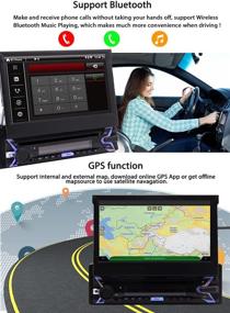 img 1 attached to 📻 Расширенное развлечение: EinCar Android Радио 7-дюймовый автомобильный стереоодин DIN с навигацией GPS и съемной панелью