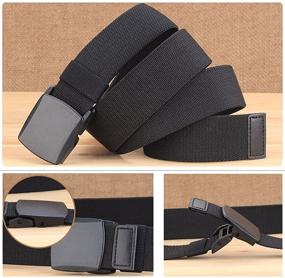 img 3 attached to 🖤 Stretchy Tactical Blackgrey Men's Accessories and Belts by Hoanan Elastic