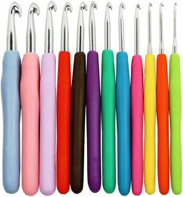 img 4 attached to 12-Piece Set of AnyVolume Crochet Hooks Needles Perfect for Knitting, Yarn Weaving, and Crafts with Soft Handle