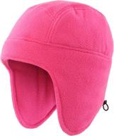 warm fleece beanie earflap winter hat: perfect outdoor winter cap for men and women - home prefer logo