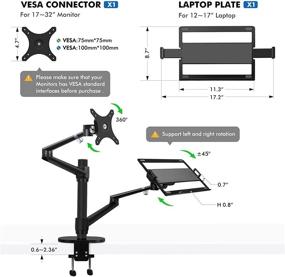 img 2 attached to 🖥️ Регулируемые крепления для одного монитора для компьютерных экранов - компьютерные аксессуары и периферийные устройства.